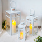Set of 3 Metal Candle Lantern-12/15/19"-2