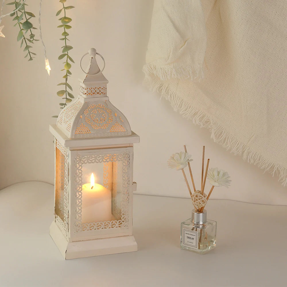 19'' High Decorative Hanging Lantern (Cream)-3