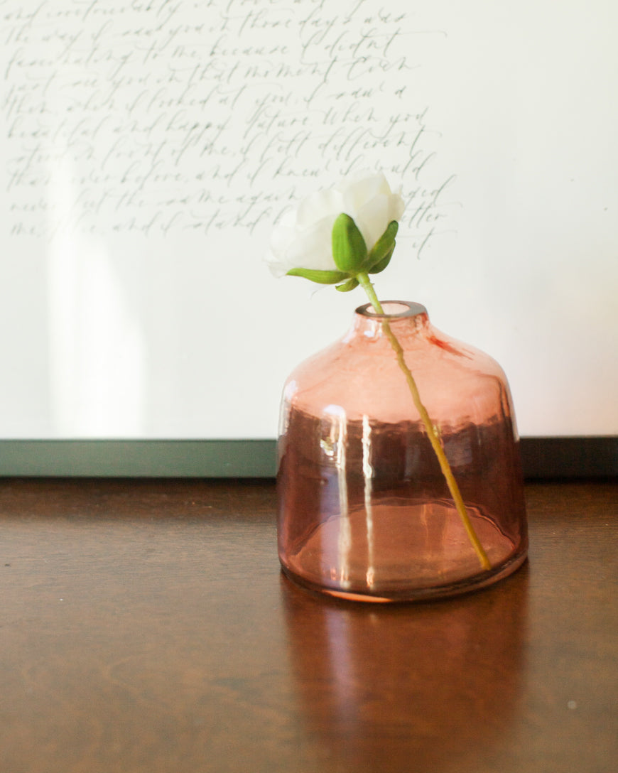 Bella Handblown Hammered Bud Vase-1