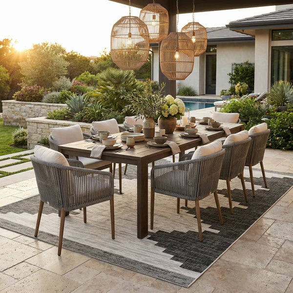 Flatweave Toena Geometric Performance Outdoor Rug