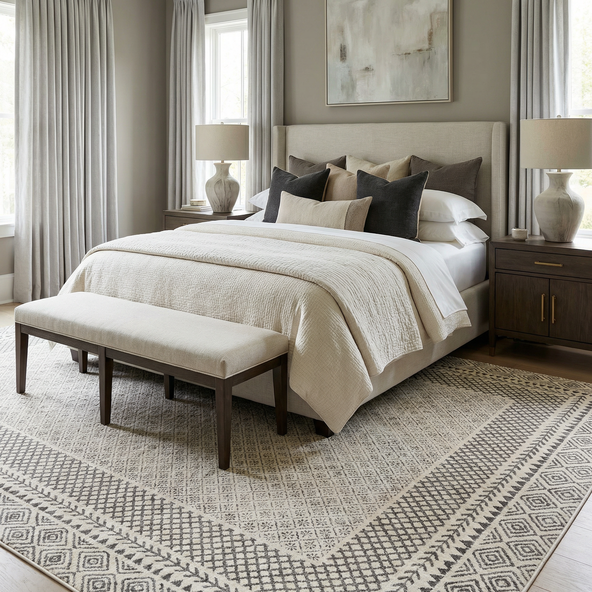 Burdette Soft Neutral Area Rug