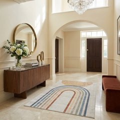 Low-Pile Giza Washable Rainbow Area Rug