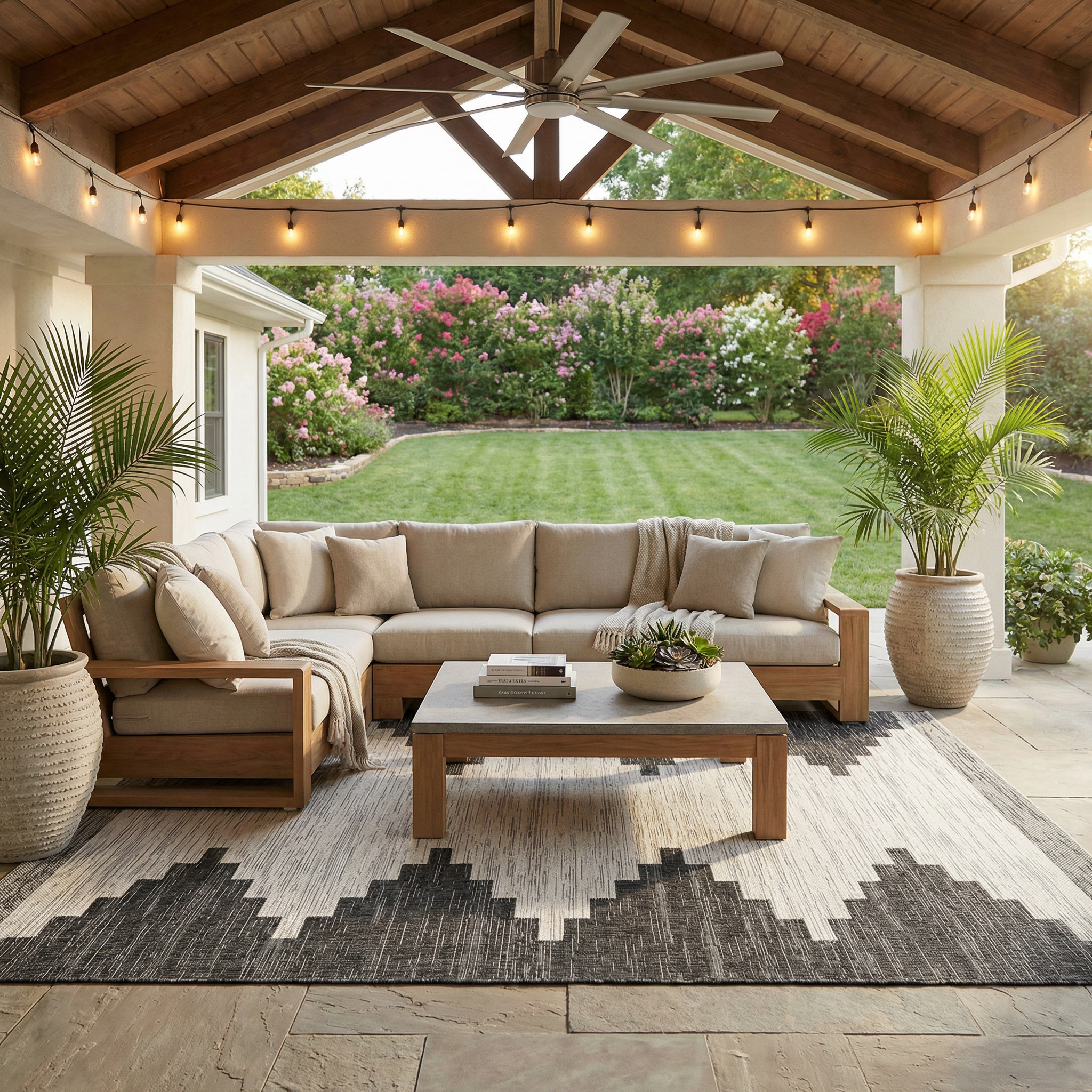 Flatweave Toena Geometric Performance Outdoor Rug