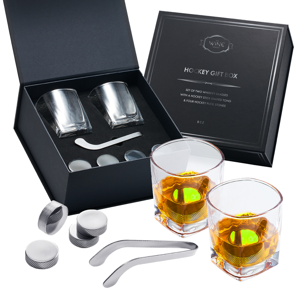 Hockey Whiskey Stones Set | 7pcs - 4 Hockey Puck Chill Stones-0