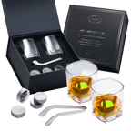 Hockey Whiskey Stones Set | 7pcs - 4 Hockey Puck Chill Stones-0