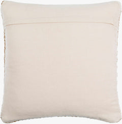 Ivory Chunky Looped Texture Cottage Farmhouse Wool Accent Pillow - Clearance
