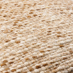 Ivory Chunky Looped Texture Cottage Farmhouse Wool Accent Pillow - Clearance