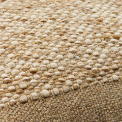 Ivory Braided Knit Texture Cottage Farmhouse Wool Accent Pillow - Clearance