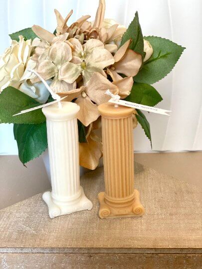Roman Column Pillar Candle - Handcrafted Soy Wax Decor for Elegant Home Styling-0