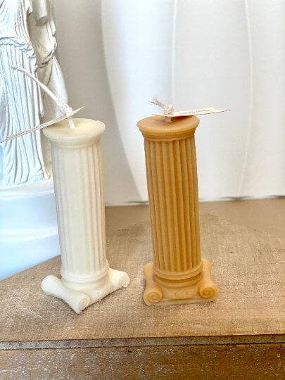 Roman Column Pillar Candle - Handcrafted Soy Wax Decor for Elegant Home Styling-2