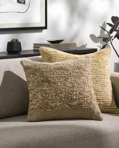 Ivory Braided Knit Texture Cottage Farmhouse Wool Accent Pillow - Clearance