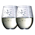Set of 2 Zodiac Sign Wine Glasses with 2 Wooden Coasters (Sagittarius)-0