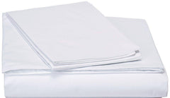 DaDa Bedding White Cotton Fitted Sheet Set with Pillow Cases
