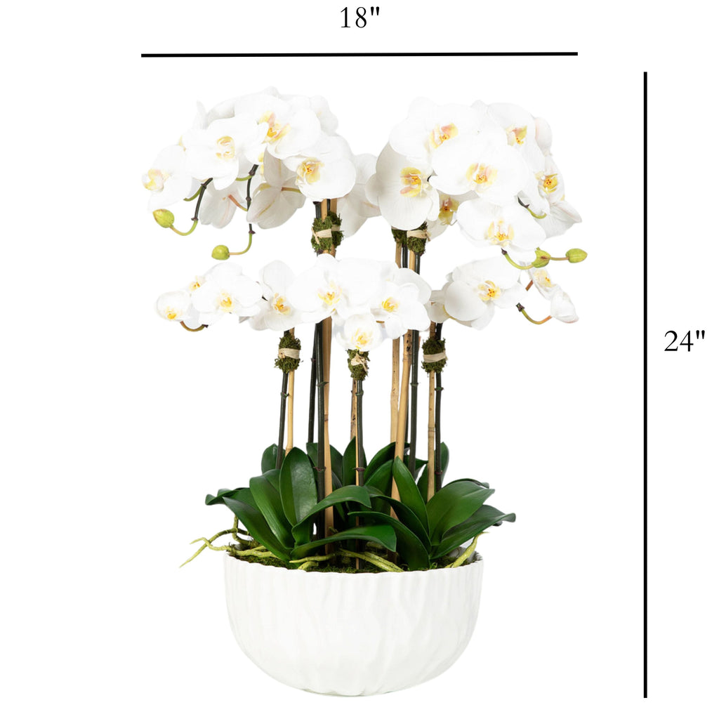 Faux Orchid Centerpiece Arrangement - 24"-4