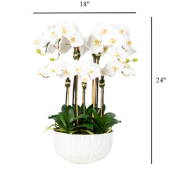 Faux Orchid Centerpiece Arrangement - 24"-4
