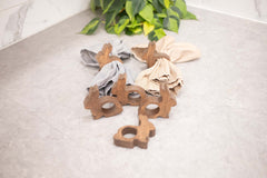 Ghost Napkin Rings, Wood Halloween Table Decor, Upright Wood Halloween Ghost  Napkin Ring