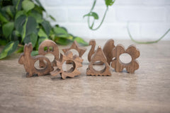 Ghost Napkin Rings, Wood Halloween Table Decor, Upright Wood Halloween Ghost  Napkin Ring