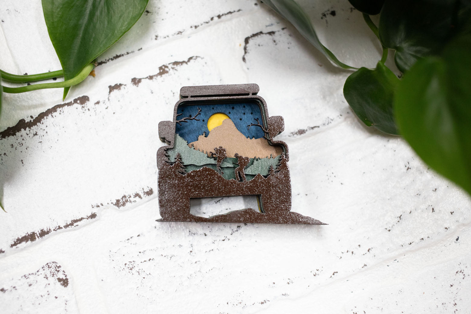 Laser Cut 4x4,  Off Road 3D Diorama, Handmade Hiking Scene, Wall Art, Hike Decor-0