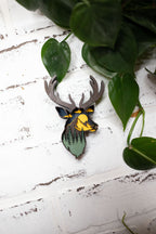 Laser Cut Deer Head, Deer 3D Diorama, Handmade Forest Scene, Deer Animal Decor-1