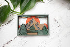 Laser Cut Nature Scene, Mountain 3D Diorama, Handmade Landscape Scene-0