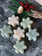 Snowflakes Handmade Candle - Festive Soy Wax Christmas Candle for Holiday Cheer-1