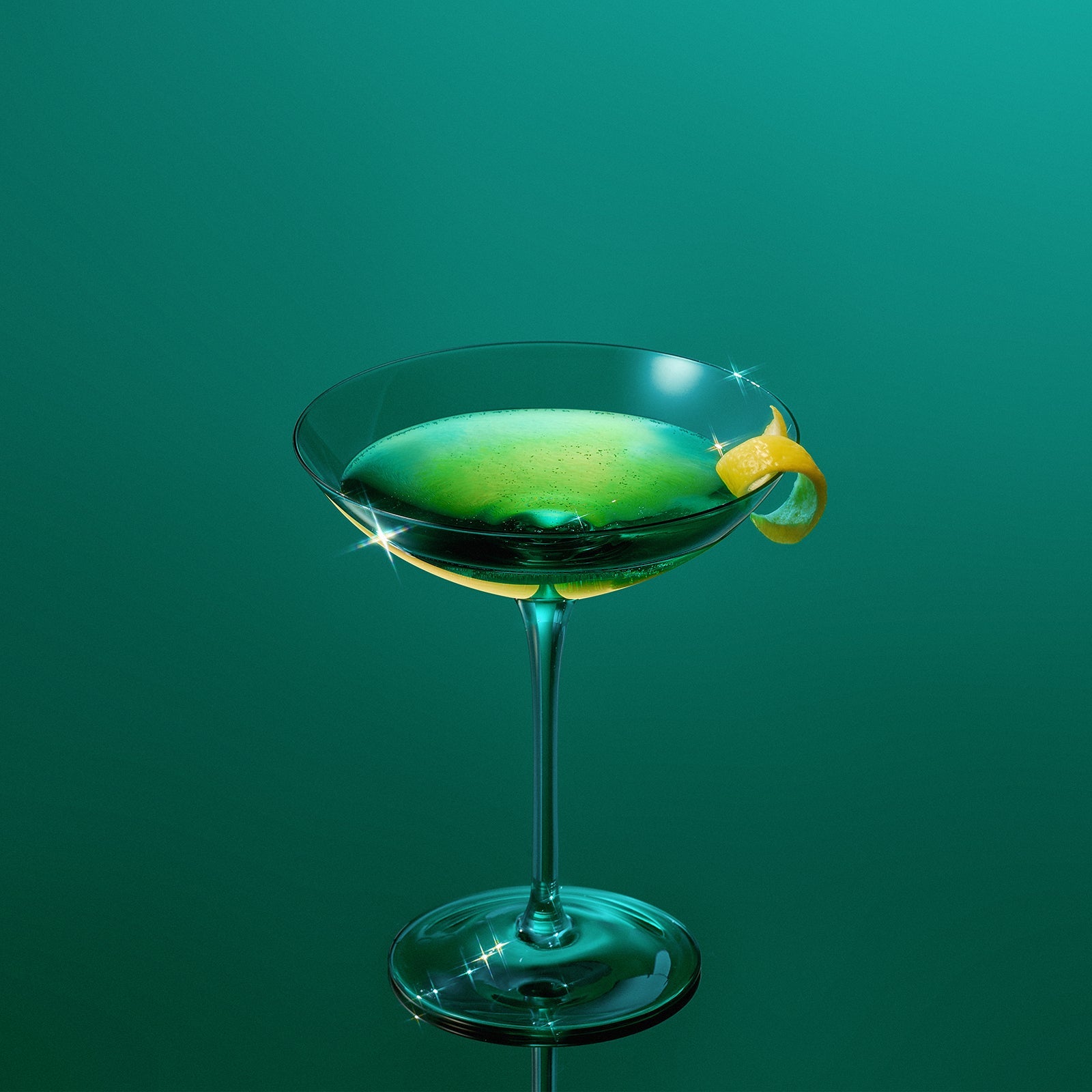 Champagne Coupes 12oz by The Wine Savant - (2, Teal)-1