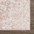 [Rug Sample] Myda Pink Distressed Medallion Rug Sample