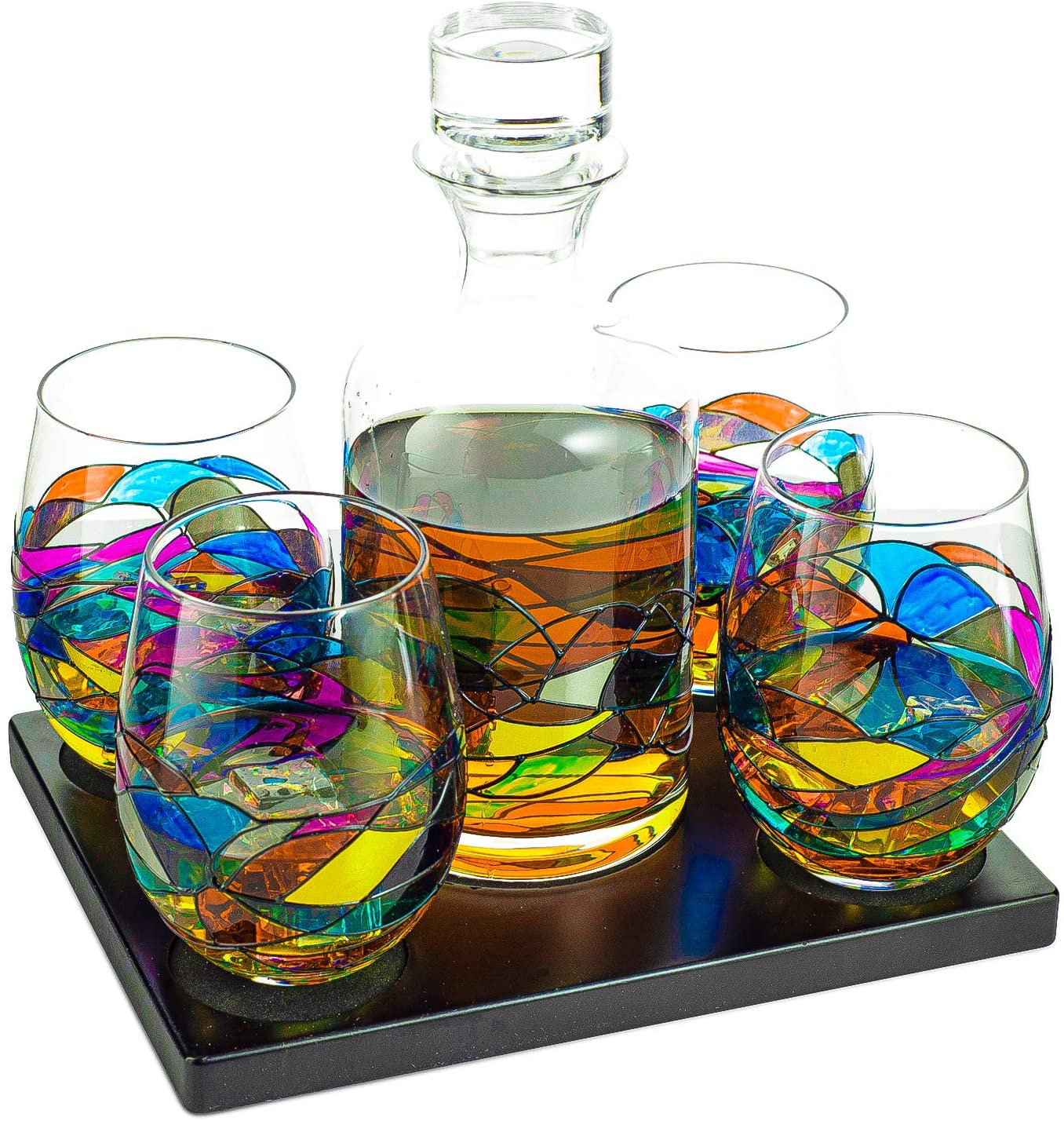 Artisanal Hand Painted Glassware Gift-2