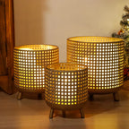 Set of 3 Plant Pots 10/8.5/7''H (Antique Gold)-1
