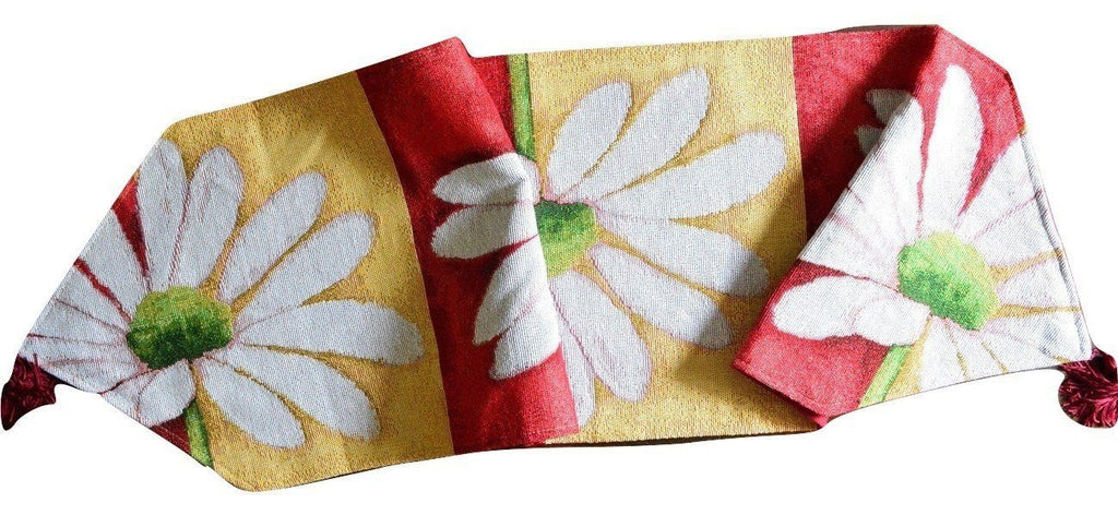 Tache Loves Me Not Daisy Tapestry Table Runner (9046)-5