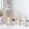Set of 3  10/14/19.5''H Candle Lanterns (Cream White)-0