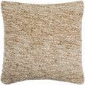 Ivory Chunky Looped Texture Cottage Farmhouse Wool Accent Pillow - Clearance