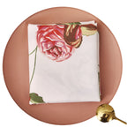 DaDa Bedding Set of 4-Pieces Romantic Roses Pink Floral Dining Table Napkins 18" x 18" (879)-0