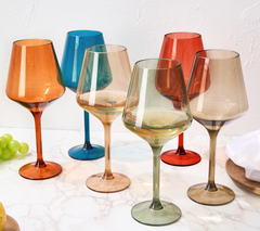 European Style Crystal, Stemmed Wine Glasses | Set of 6 | 15oz-2