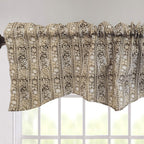 DaDa Bedding Moroccan Paisley Filigree Floral Window Curtain Valance - 18" x 52" (JHW-885)-0
