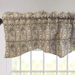 DaDa Bedding Moroccan Paisley Filigree Floral Window Curtain Valance - 18" x 52" (JHW-885)-0