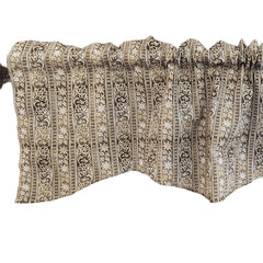 DaDa Bedding Moroccan Paisley Filigree Floral Window Curtain Valance - 18" x 52" (JHW-885)-1