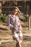 Venice Turkish Towel Bathrobe – 100% Turkish Cotton Unisex Kimono Robe with Deep Pockets & Belt (S/M, L/XL)