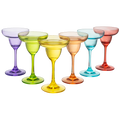 The Wine Savant Hand Blown Colorful Margarita (Set of 6)-0