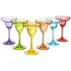 The Wine Savant Hand Blown Colorful Margarita (Set of 6)-0