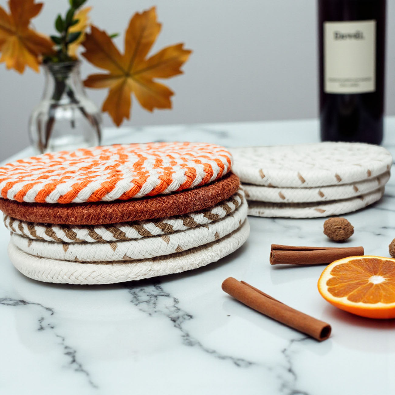 Fall Fabric Coasters-4