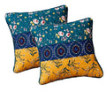 DaDa Bedding Set of 2 Bohemian Patchwork WildFlowers Floral Gardenia Throw Pillow Covers, 18" x 18" (JHW886)-0