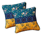 DaDa Bedding Set of 2 Bohemian Patchwork WildFlowers Floral Gardenia Throw Pillow Covers, 18" x 18" (JHW886)-0
