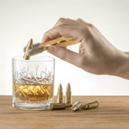 Bullet Whiskey Chillers Stones - 1.75in Whiskey Rocks, Set of 6 (Gold)-2