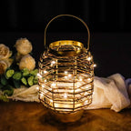 7.7 "H Metal Cage LED Cordless Lamp Battery Operated-4