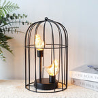 12"Tall Battery Operated Birdcage Decorative Lamp-2