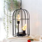12"Tall Battery Operated Birdcage Decorative Lamp-3