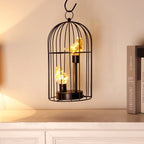 12"Tall Battery Operated Birdcage Decorative Lamp-4