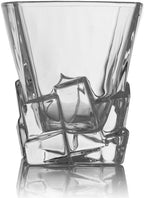 Crystal Wine and Whiskey Iceberg Mountain Glacier Decanter with 4 Glasses-2