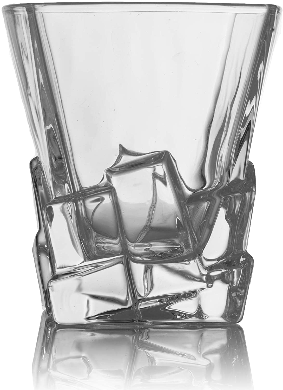 Crystal Wine and Whiskey Iceberg Mountain Glacier Decanter with 4 Glasses-2